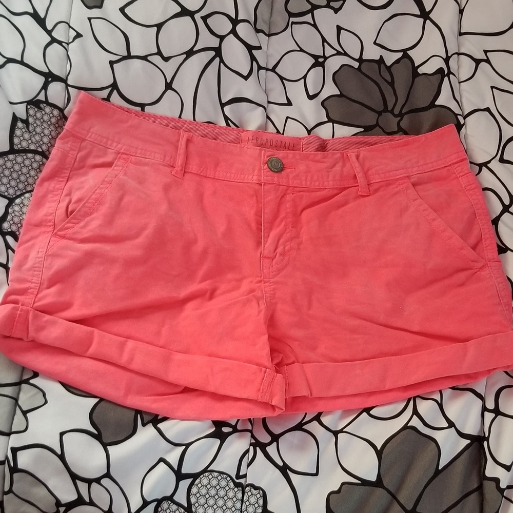 Bright pink summertime shorts